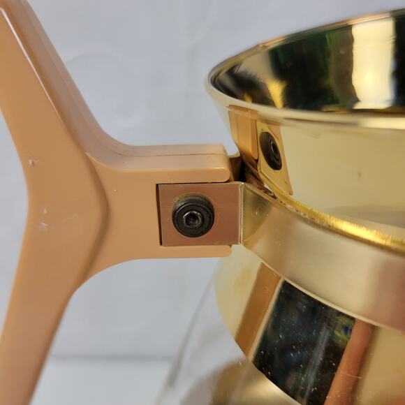 Vintage Inland Glass MCM Instant Coffee Maker and Server with‎ Warmer Gold - Picture 4 of 10